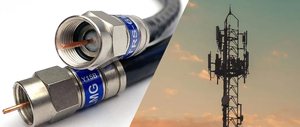 internet cable and fixed wireless internet tower