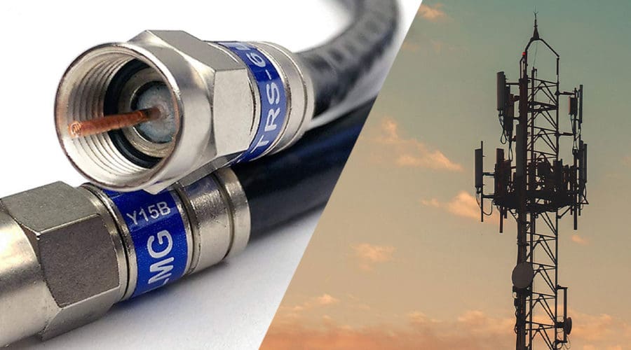 internet cable and fixed wireless internet tower