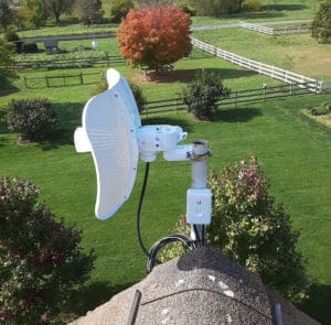 Fixed Wireless Internet Receiver from Upward Broadband.