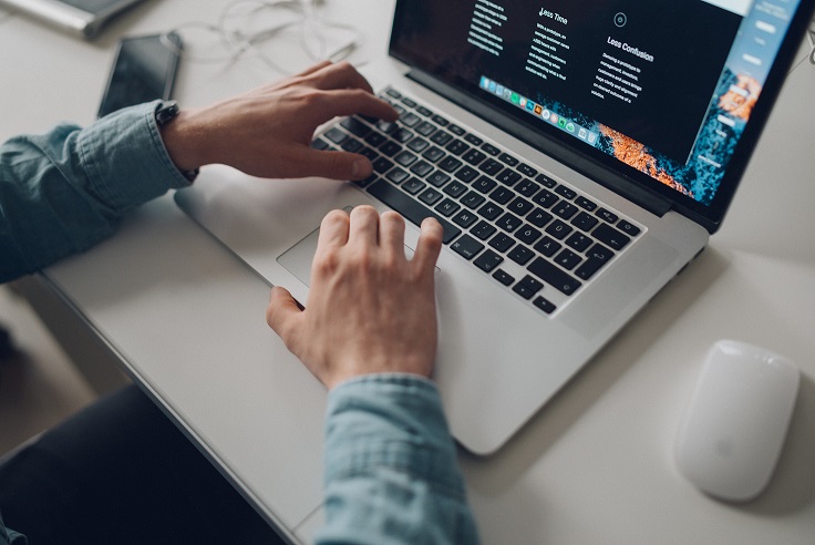 Man using laptop