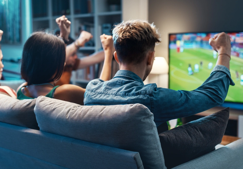 Friends streaming live sports together